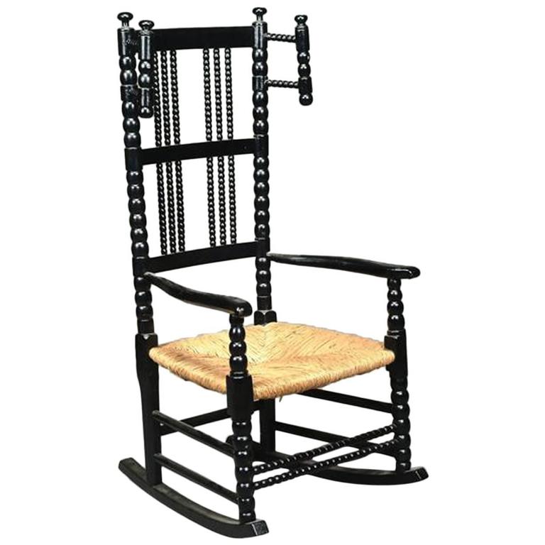 Ebonised Turner S Rocking Chair In The Style Of Philip Webb
