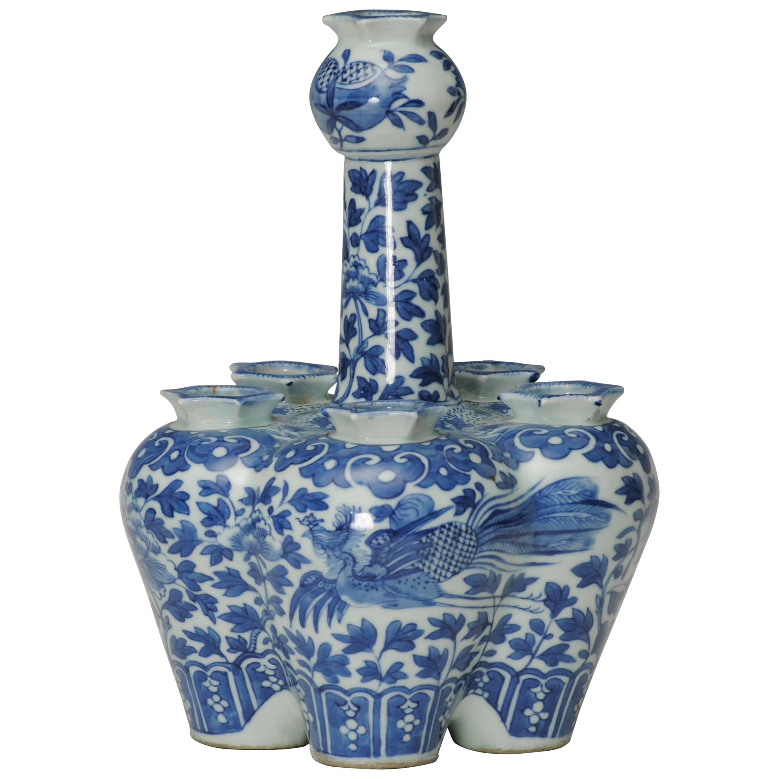 Chinese Blue and White Crocus Vase