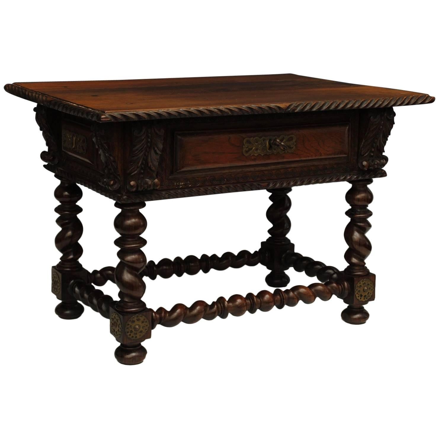 Portugese Miniature Rosewood Table For Sale