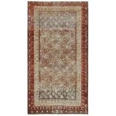 Antiker Khotan-Teppich mit aufwändigem, subgeometrischem Blumenmuster, exquisites Design