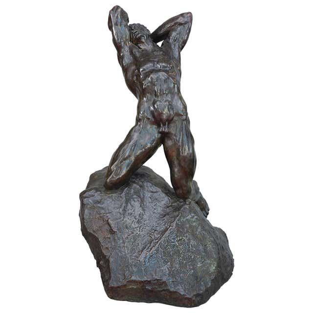 Imposing Sculpture Of A Naked Muscly Man Made By Alfredo Pina Circa imposing-sculpture-of-a-naked-muscly-man-made-by-alfredo-pina-circa