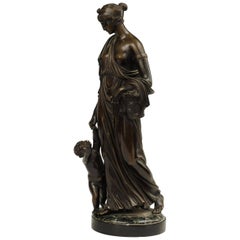 19th Century French Bronze Figure of a Maiden 19th Century French Bronze Figure of a Maiden