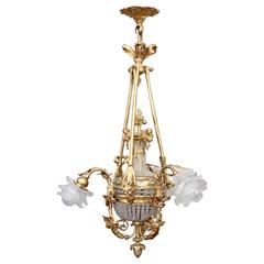 Late 19th Century Romantic and Charming Very Desirable Ceiling Hang Lamp