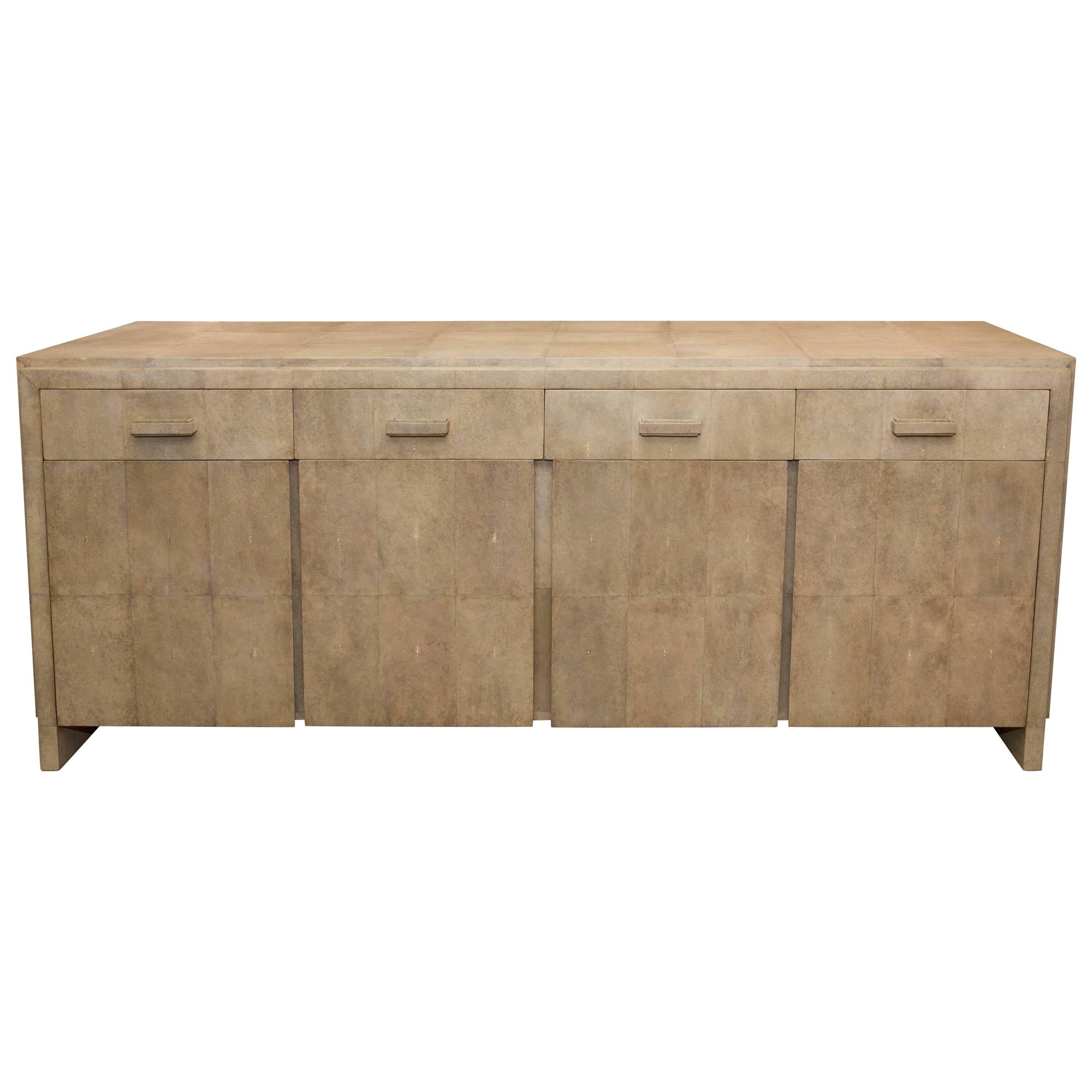 Attractive Natural Shagreen Buffet For Sale