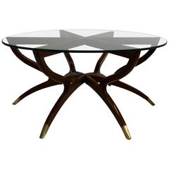 Kagan Style Mid-Century Modern Collapsible Spider Leg Coffee Table