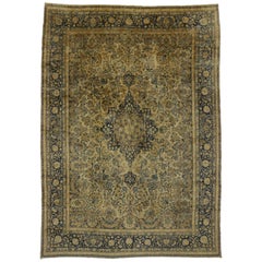 Antique Persian Kerman Rug with Hollywood Regency Style