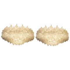 Pair of Stunning "Tulipan" Chandeliers by Kalmar