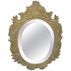Oval Tin Metal-Clad Mirror 7