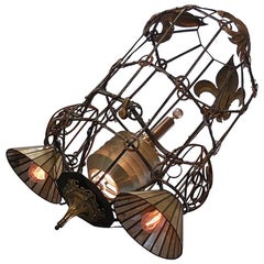 Steampunk Rocket Chandelier