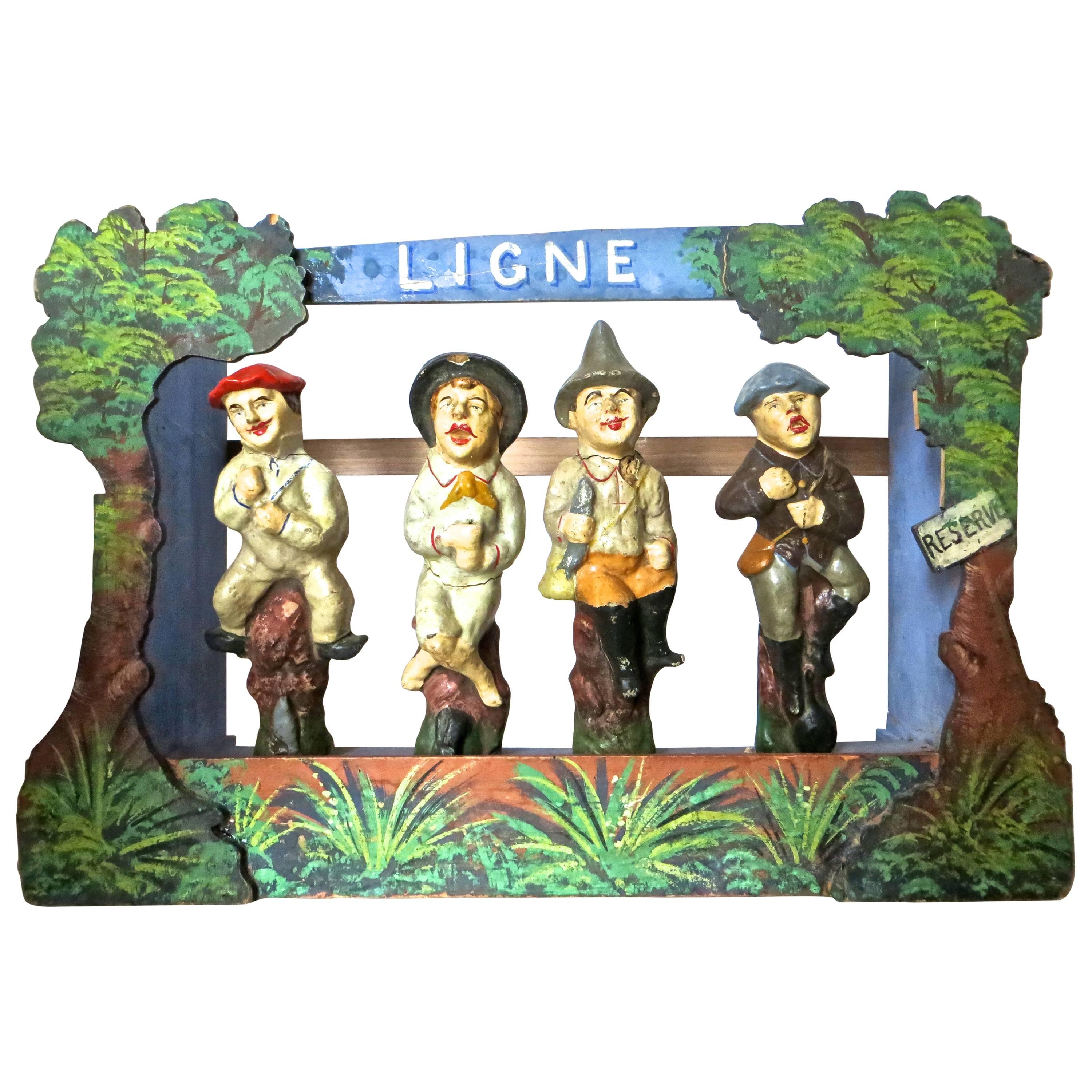 Carnival Ball Tossing Knockdowns "Ligne, " French, circa 1890