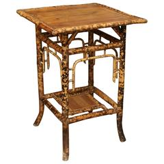 19th Century Scorched Bamboo Sidetable