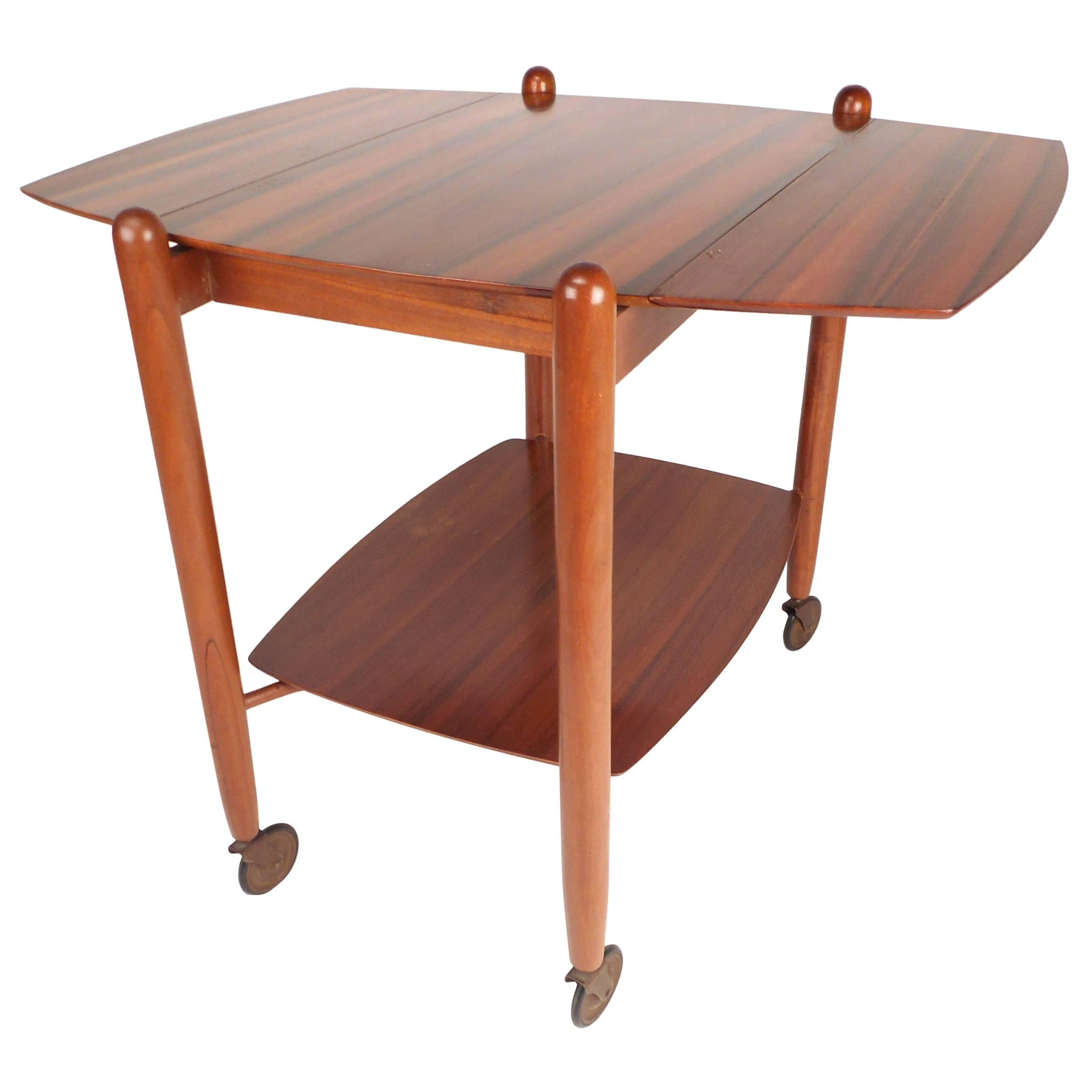 MidCentury Modern Chrome and Glass Martini Cart at 1stDibs