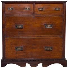 Antique English Arts and Crafts Mahogany Chest of Drawers, circa 1890