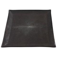 Italian Black Shagreen Tray by Fabio Bergomi 7
