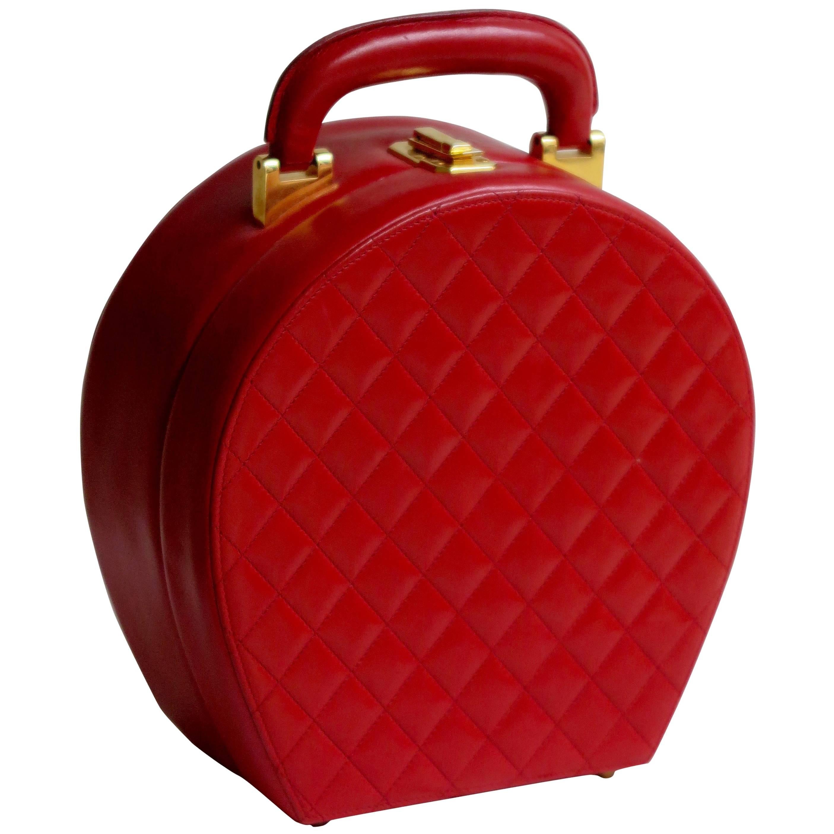 Chanel " Lipstick Red " Vanity or Bag