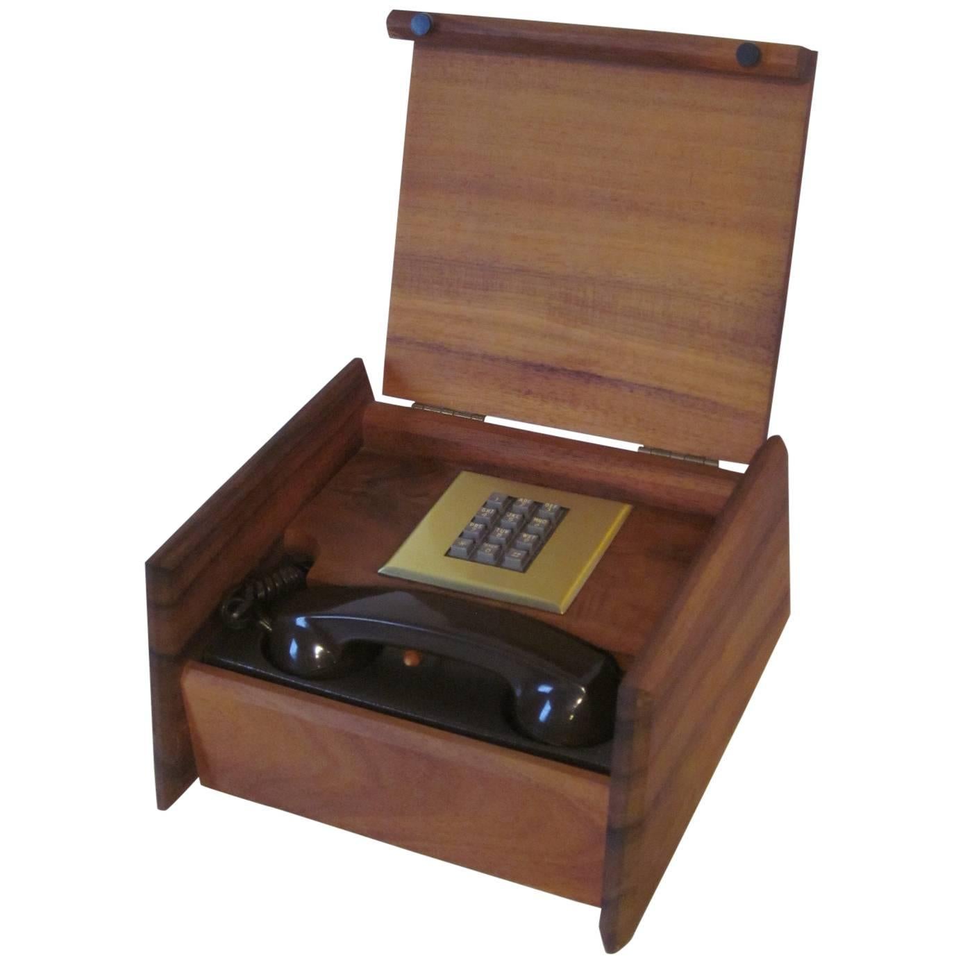 Paul Nelson Mid-Century Executive Telephone in a Walnut Case 