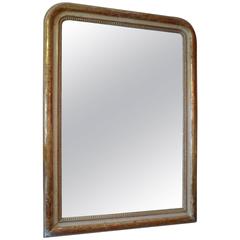 French XIX Louis Philippe, Carved Gold-Leaf Mirror 9