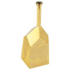 Very Rare Pierre Forssell Geometric Brass Vase, Made by Skultuna, Sweden 5