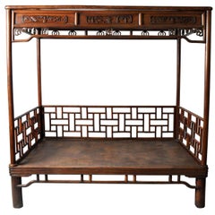 Antique Chinese Elmwood Bed