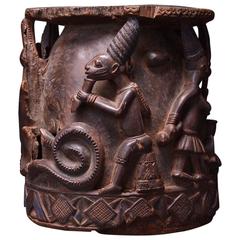 Antique Yoruba Wooden Stool