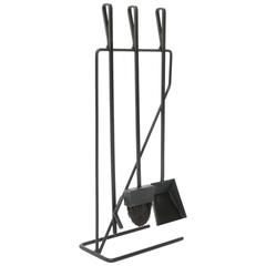 Set of Modernist Iron Fireplace Tools