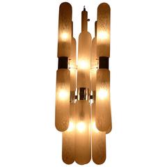 1960s Italian Chandelier with 16 Lights by Carlo Nazon