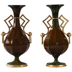 Pair of Lithyalin Vases, Charles X Period 2