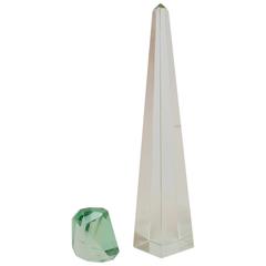 Large Glass Obelisk by Venini, Murano Venezia, 1970s 8