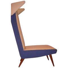 Especially Italian Design Chair with Pronounced Ears, Milano, 1950s