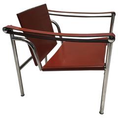 Handsome Le Corbusier Leather LC1 Sling Chair