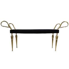 Italian Bench in Brass, circa 1960