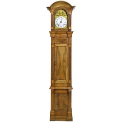 Tall French Louis XVI Long Case Clock w/ Walnut Case, circa 1790