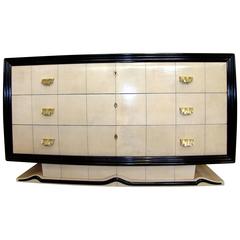 20th Century Italian Parchment Art Deco Dresser