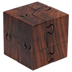 Danish Rosewood 3-D Puzzle Cube by Lis og Kjell Drewsen