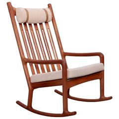 Jacob Kjaer Rocking Chair in Teak, Denmark, 1960s