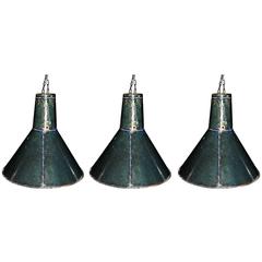 1970
s Conical Industrial Pendant Lights