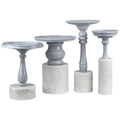 Ceramic and Carrara Marble Bouquet de Tables by Sam Baron