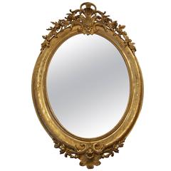 Antique French Napoleon III Mirror Gilded