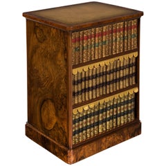 Mid-19th Century Victorian Figured Walnut Double-Sided Open Dwarf Bookcase