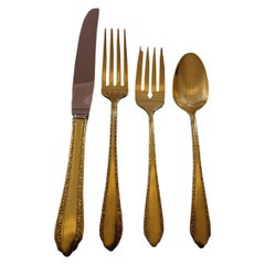 Wild Flower Gold by Royal Crest Sterling Silver Flatware Service Set for 12