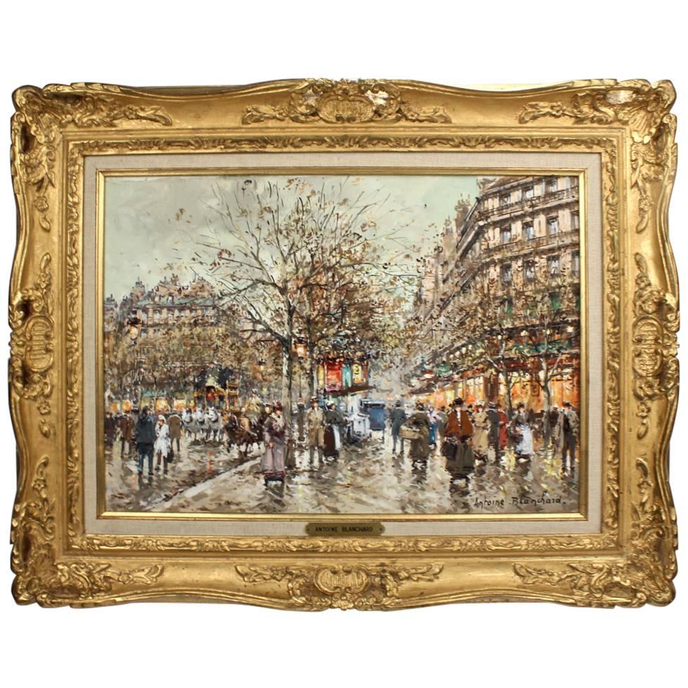 "Les Galeries Lafayette a Paris en 1900" Oil Painting by Antoine Blanchard