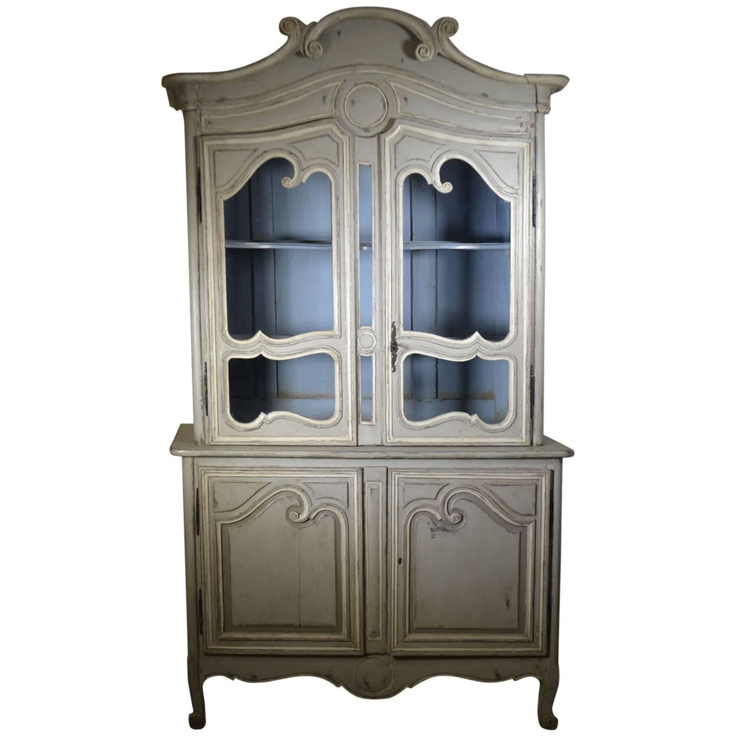 Painted Buffet Deux-Corps from Normandy For Sale