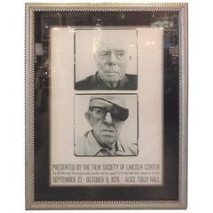 Large Framed Photo Poster of John Ford and Jean Renoir Signed Richard Avedon
