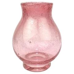 Art Deco Pink Rain Art Glass Vase by Keith Murray for Stevens & Williams, 1930s