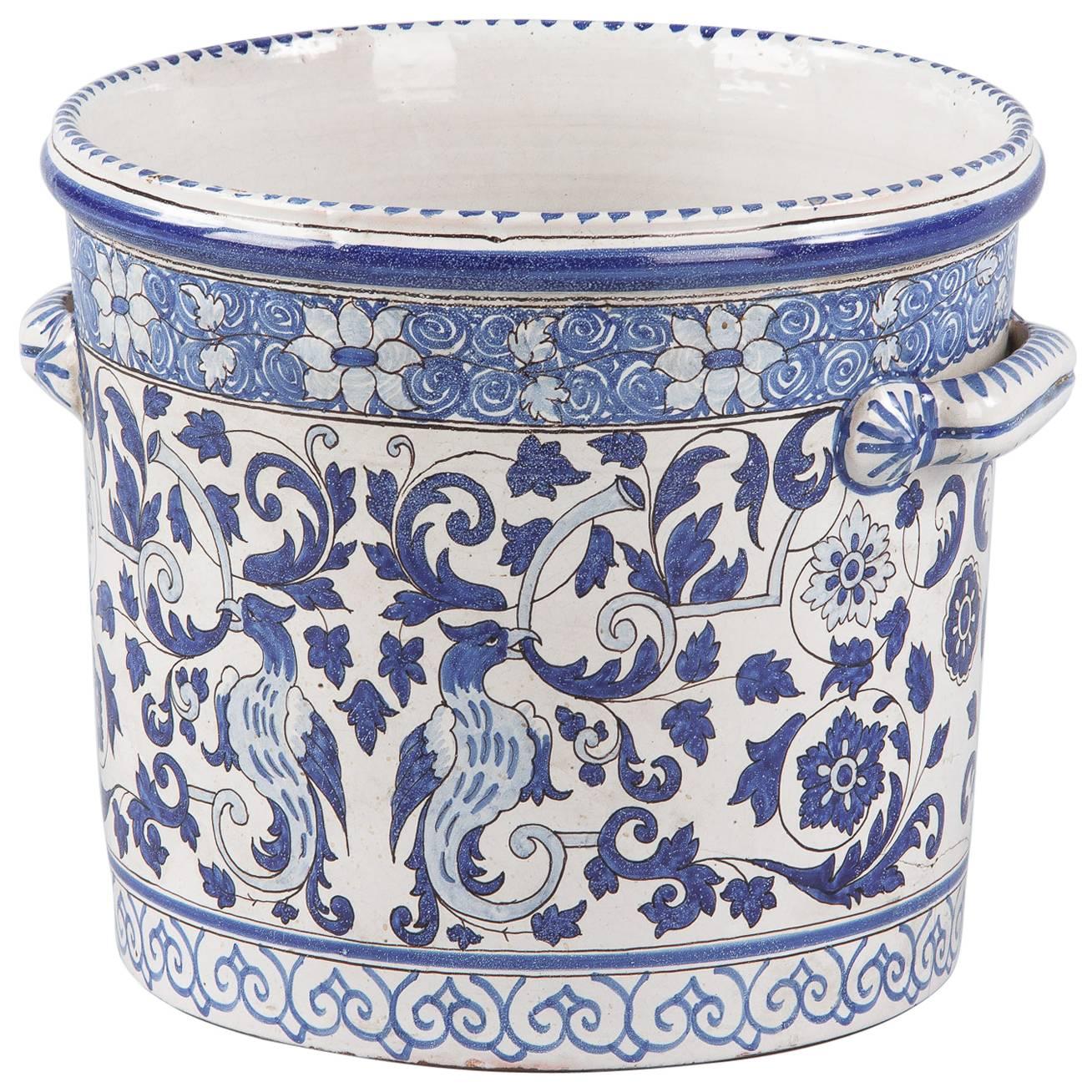 French 19th Century Nevers Ceramic Jardiniere