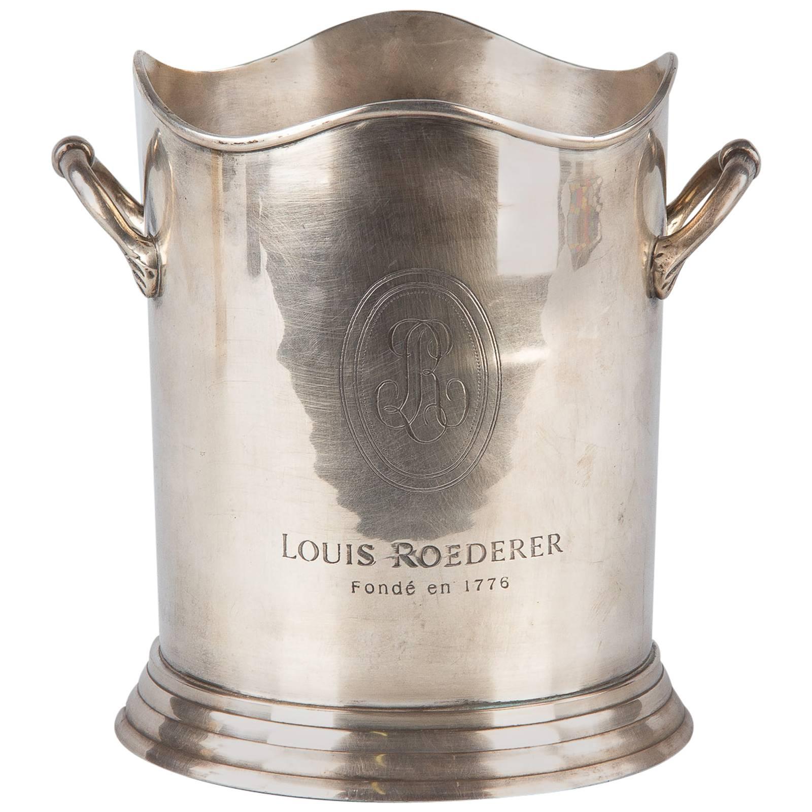 Louis Roederer Champagne Ice Bucket~ Nickel Plated~Bar equipment