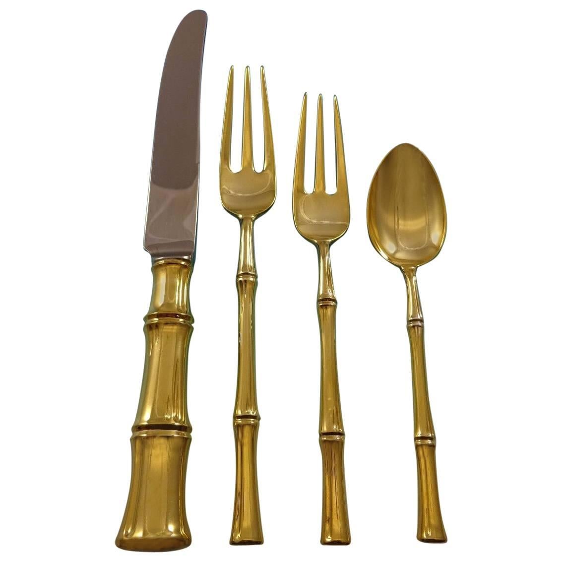 Bamboo Gold by Tiffany and Co. Sterling Silver Flatware Service Set for Six
