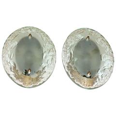 Pair of Italian Fontana Arte Style Broken Glass Wall Sconces 11