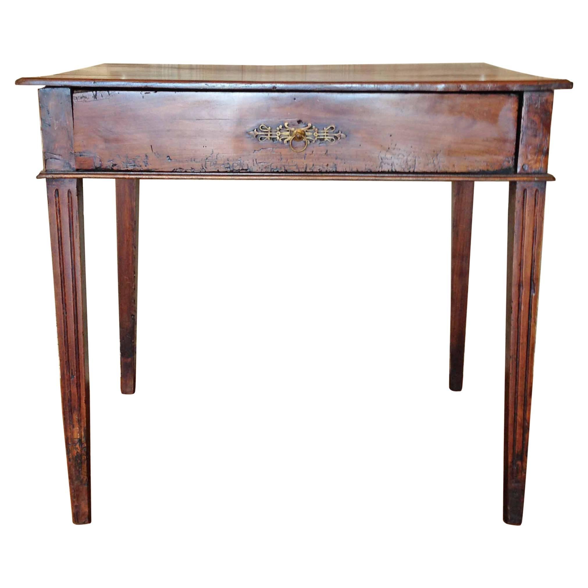 Louis XVI Style Walnut End Table, circa 1850