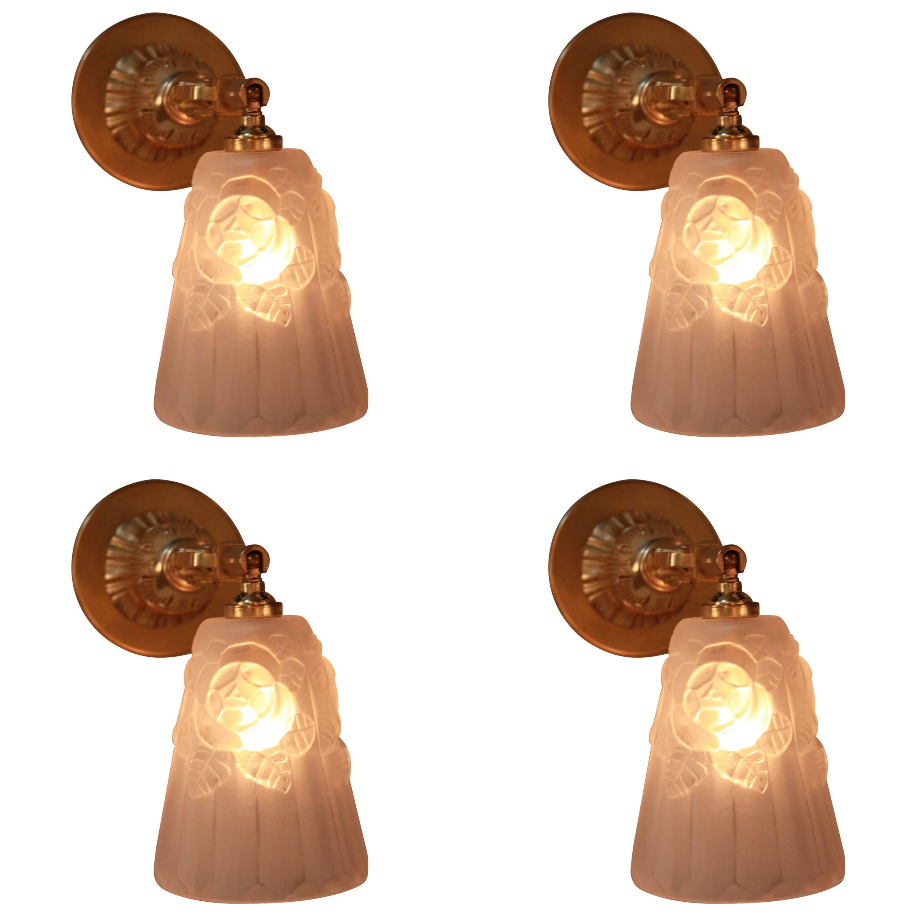 Set of Four Wall Sconces or Pendent Light by Degue